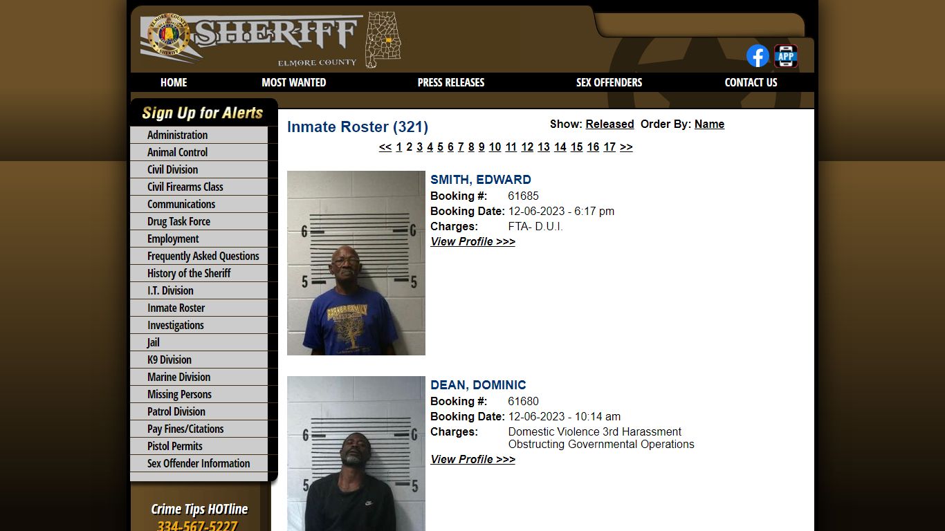 Page 2 Current Inmates Booking Date Descending - Elmore County AL ...